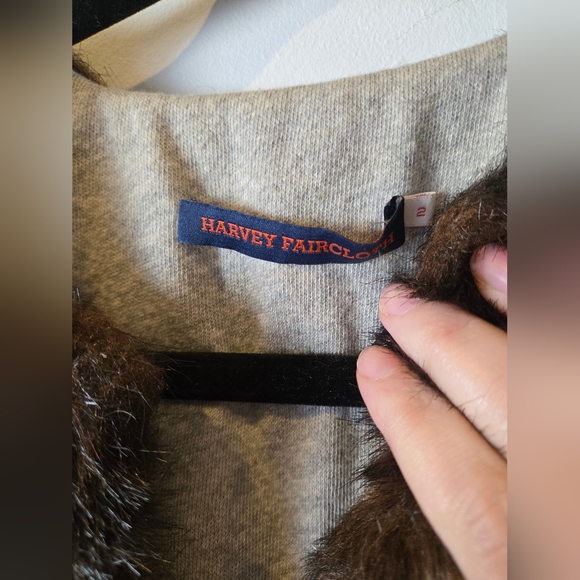 Harvey Faircloth Faux Fur Mink Vest Size 2 - Picture 6 of 11
